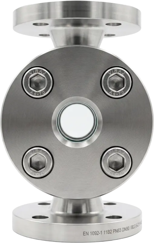 Yüksek Basınçlı Akış Gözetleme Camı Tip 520A Class 300/1500 lbs - Paslanmaz Flanşlı Gözetleme Camı (MG-520A) - METALGÖZ