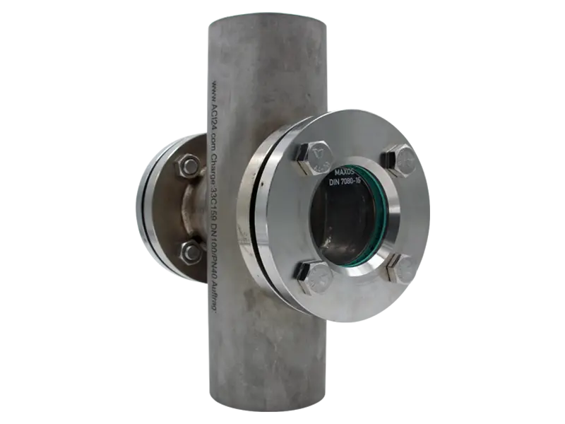Akış Gözetleme Camı Tip 531 PN 10/63 - Paslanmaz Flanşlı Gözetleme Camı (MG-531) - METALGÖZ